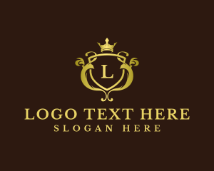 Elegant - Premium Ornate Crown Shield logo design