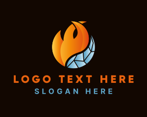 Sustainable Energy - Industrial Ice Fire logo design