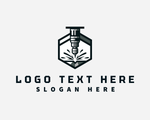 Machine - Industrial CNC Machine logo design