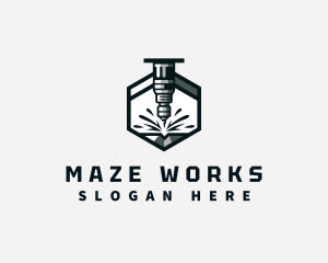 Industrial CNC Machine logo design