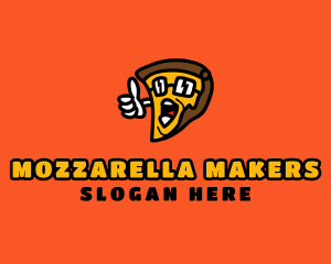 Mozzarella - Cool Pizza Cartoon logo design