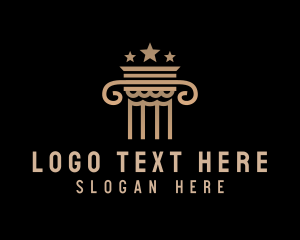 Court - Legal Star Column logo design