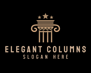 Legal Star Column logo design