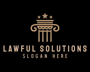 Legal - Legal Star Column logo design
