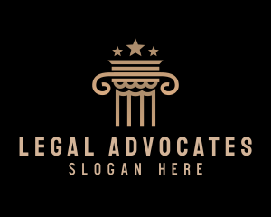 Legal Star Column logo design