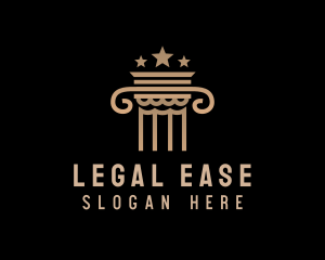 Legal Star Column logo design