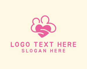 Dating - Pink Lovely Couple logo design