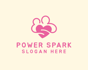 Pink Lovely Couple Logo