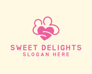 Pink Lovely Couple logo design