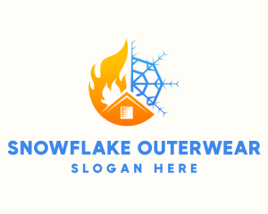 Fire House Snowflakes logo design