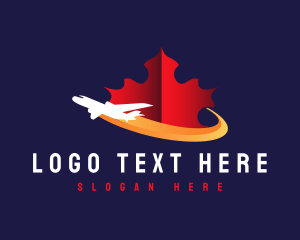 Airline - Maple Leaf Canada Trip logo design