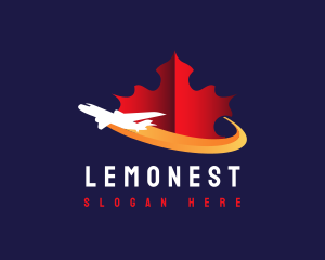 Aircraft - Maple Leaf Canada Trip logo design
