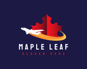 Maple Leaf Canada Trip logo design