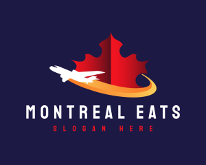 Montreal - Maple Leaf Canada Trip logo design