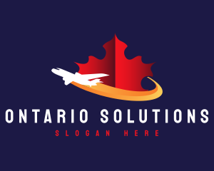 Ontario - Maple Leaf Canada Trip logo design