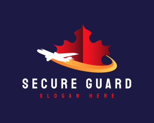 Air Travel - Maple Leaf Canada Trip logo design