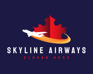 Airbus - Maple Leaf Canada Trip logo design