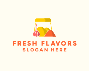 Ingredients - Onion Spice Powder Condiments logo design