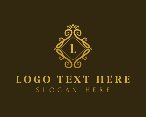 Gold - Ornamental Crown Boutique logo design