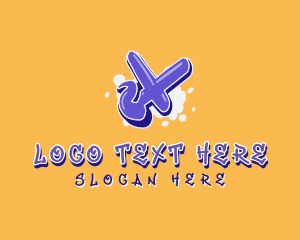 Lively - Blockbuster Graffiti Letter X logo design