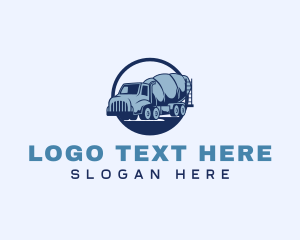 Cement - Cement Truck Construction logo design