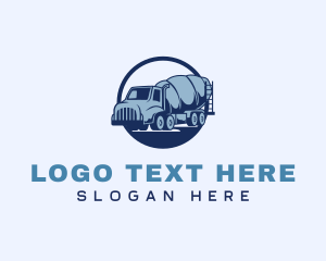 Builder - Cement Truck Construction logo design