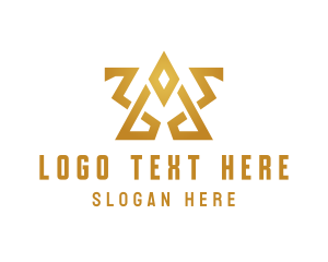Gold - Fashion Jewelry Letter A logo design