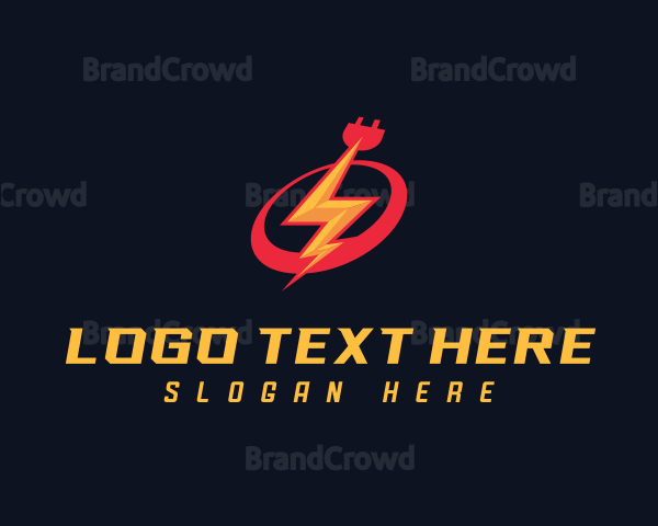 Electric Charge Lightning Bolt Logo