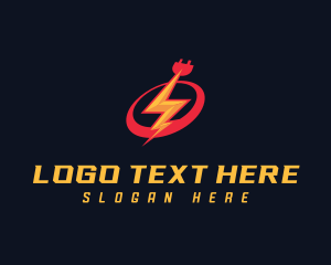 Plug - Electric Charge Lightning Bolt logo design