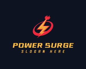Charge - Electric Charge Lightning Bolt logo design