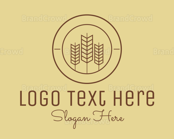 Wheat Farmer Badge Logo