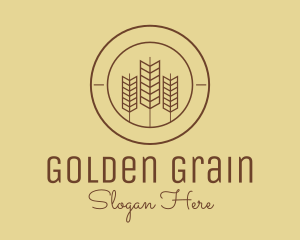 Rice - Wheat Farmer Badge logo design