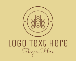Harvest - Wheat Farmer Badge logo design