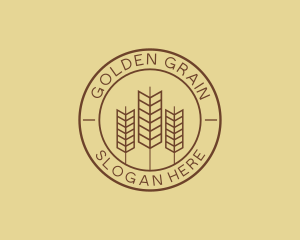 Rice - Wheat Farmer Badge logo design