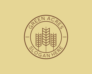 Farmer - Wheat Farmer Badge logo design