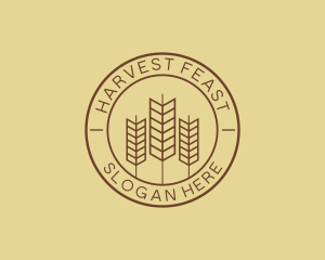 Wheat Farmer Badge  logo design