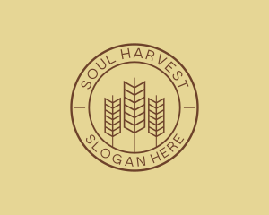 Wheat Farmer Badge  logo design