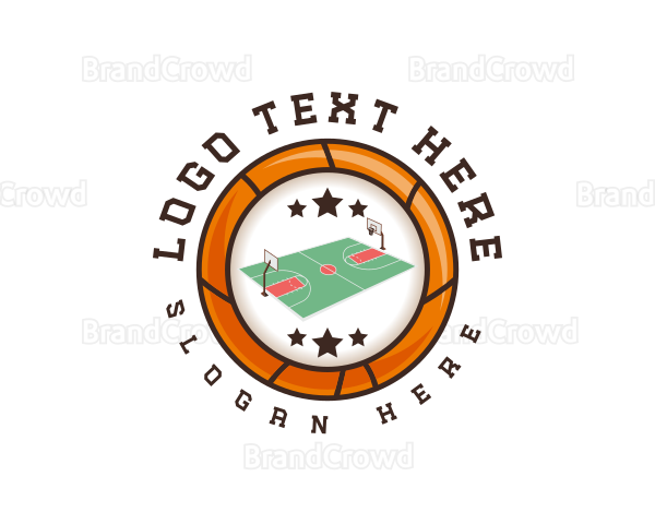 Basketball League Court Logo