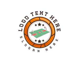 Coach - Basketball League Court logo design