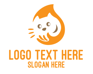 Pet Care - Yellow Cat Care logo design