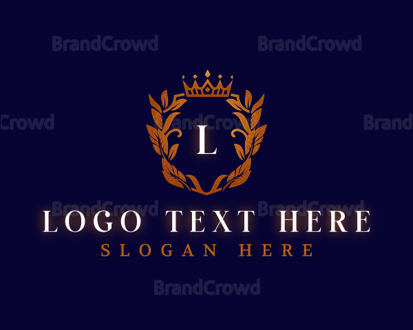 Wreath Leaf Crown Logo