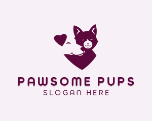 Dog - Heart Dog Cat logo design