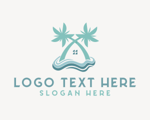 Palm - Beach House Vacation logo design