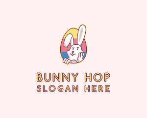 Easter Bunny Egg logo design