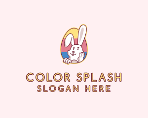 Easter Bunny Egg logo design