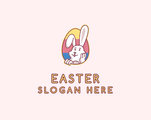 Easter Bunny Egg logo design