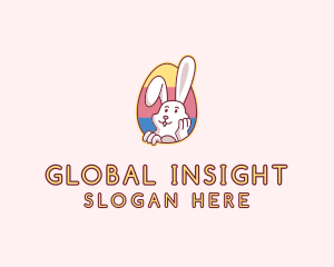 Nursery - Easter Bunny Egg logo design