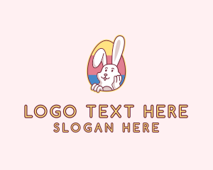 Cute - Easter Bunny Egg logo design