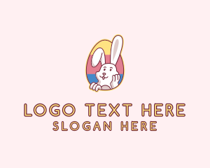 Easter Bunny Egg Logo