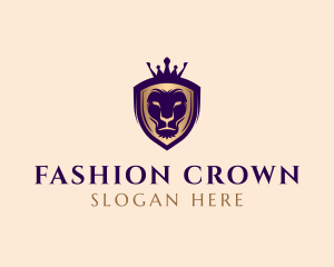 Royal Crown Lion King logo design